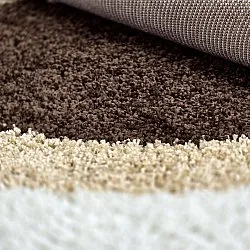 Runde tepper - Alsace (beige/hvit/brun)