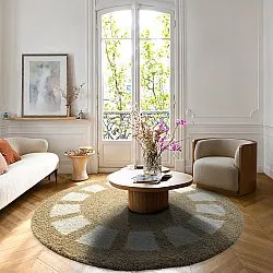 Runde tepper - Asilah (beige/hvit)