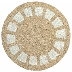Runde tepper - Asilah (beige/hvit)