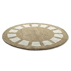 Runde tepper - Asilah (beige/hvit)