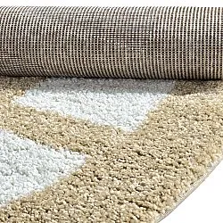 Runde tepper - Asilah (beige/hvit)