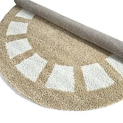 Runde tepper - Asilah (beige/hvit)