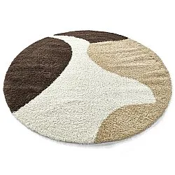 Runde tepper - Chiniot (brun/beige/hvit)