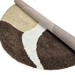 Runde tepper - Chiniot (brun/beige/hvit)