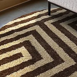 Runde tepper - Imilchil (beige/brun)