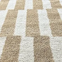 Runde tepper - Tamri (beige/hvit)