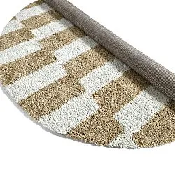 Runde tepper - Tamri (beige/hvit)