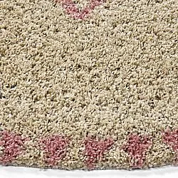 Runde tepper - Tiznit (beige/rosa)