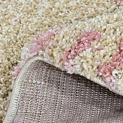 Runde tepper - Tiznit (beige/rosa)