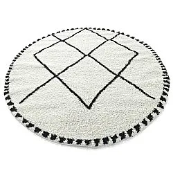 Runde tepper - Tiznit (hvit/svart)