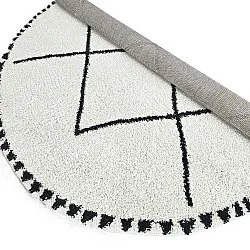 Runde tepper - Tiznit (hvit/svart)