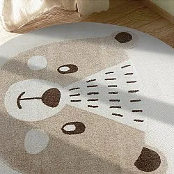Rundt barneteppe - Kind Bear (krem)