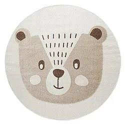 Rundt barneteppe - Kind Bear (krem)