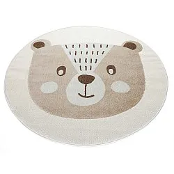 Rundt barneteppe - Kind Bear (krem)