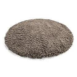 Rundt teppe - Aliste Wool Shaggy (brun)