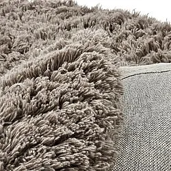 Rundt teppe - Aliste Wool Shaggy (brun)