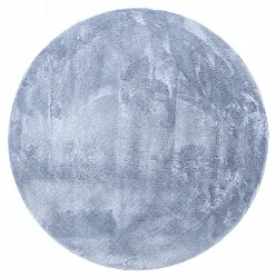 Runde tepper - Aranga Super Soft Fur (stålblå)