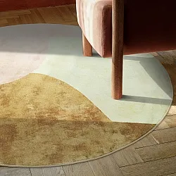 Rundt teppe - Lazio (beige/rosa)