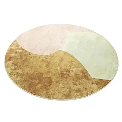 Rundt teppe - Lazio (beige/rosa)