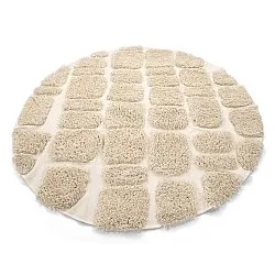 Rundt teppe - Otranto Natural Cotton Shaggy (off-white)