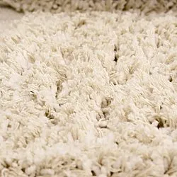 Rundt teppe - Otranto Natural Cotton Shaggy (off-white)