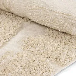 Rundt teppe - Otranto Natural Cotton Shaggy (off-white)