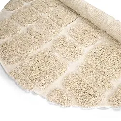 Rundt teppe - Otranto Natural Cotton Shaggy (off-white)