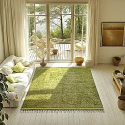 Ryetepper - Celina Natural Cotton Shaggy (grønn/gul)