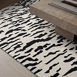 Ryetepper - Zebra Tufted Wool Premium (hvit/svart)
