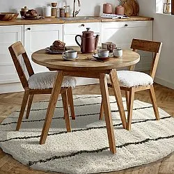 Runde tepper - Eze (hvit/grønn)
