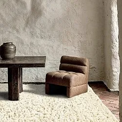 Ryetepper - Fassale Hand Woven Wool Shaggy (hvit)