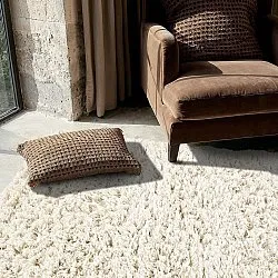 Ryetepper - Fassale Hand Woven Wool Shaggy (hvit)