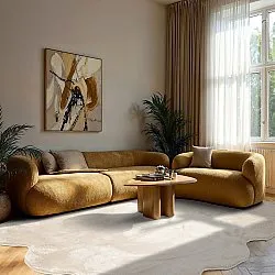 Bølget ryeteppe - Aranga Super Soft Fur (beige)