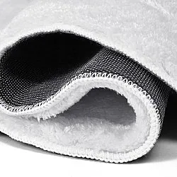 Bølget ryeteppe - Aranga Super Soft Fur (hvit)