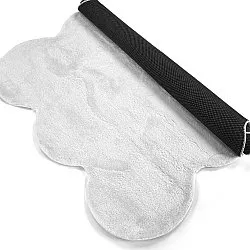 Bølget ryeteppe - Aranga Super Soft Fur (hvit)