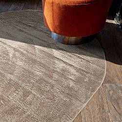 Ovalt ryeteppe - Aranga Super Soft Fur (brun)