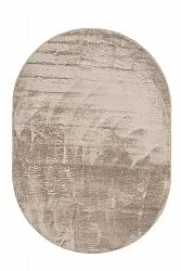 Ovalt ryeteppe - Aranga Super Soft Fur (brun)