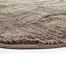 Ovalt ryeteppe - Aranga Super Soft Fur (brun)
