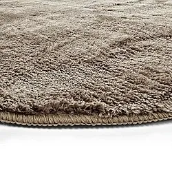 Ovalt ryeteppe - Aranga Super Soft Fur (brun)