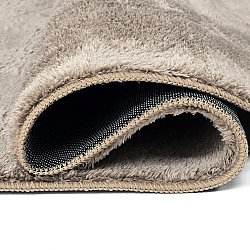 Ovalt ryeteppe - Aranga Super Soft Fur (brun)