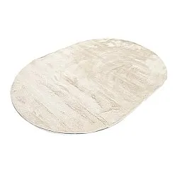 Ovalt ryeteppe - Aranga Super Soft Fur (beige)