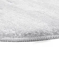 Ovalt ryeteppe - Aranga Super Soft Fur (hvit)