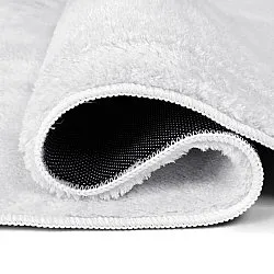 Ovalt ryeteppe - Aranga Super Soft Fur (hvit)