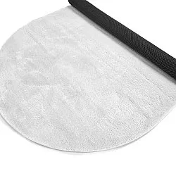 Ovalt ryeteppe - Aranga Super Soft Fur (hvit)