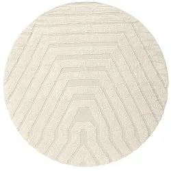 Rundt teppe - Callista Natural Cotton Shaggy (beige)