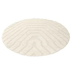 Rundt teppe - Callista Natural Cotton Shaggy (beige)