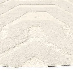 Rundt teppe - Callista Natural Cotton Shaggy (beige)