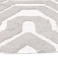 Rundt teppe - Callista Natural Cotton Shaggy (taupe)