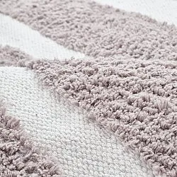 Rundt teppe - Callista Natural Cotton Shaggy (taupe)