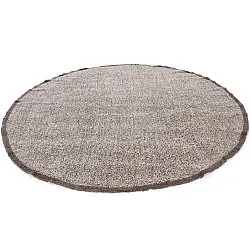 Rundt teppe - Celina Natural Cotton Shaggy (beige/brun)